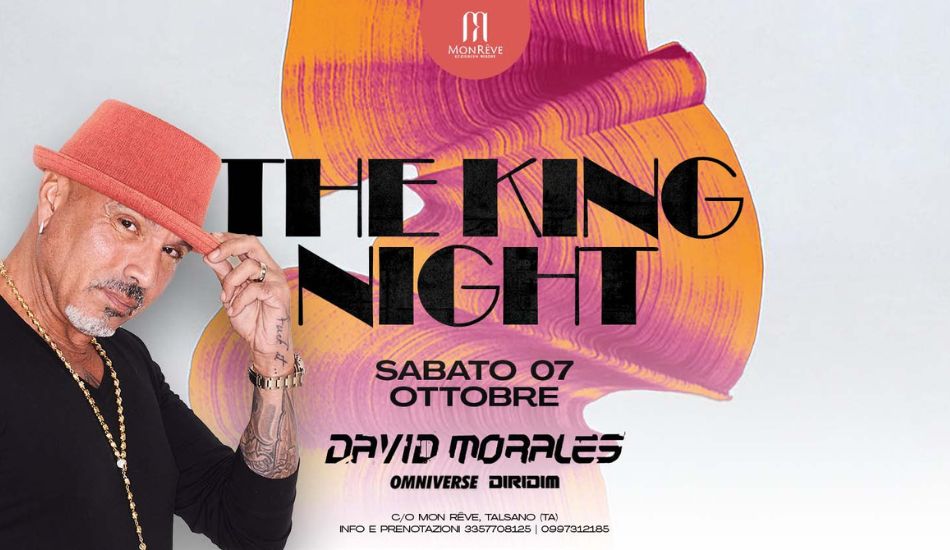 Sabato, "The King Night": Guest Superstar Dj David Morales
